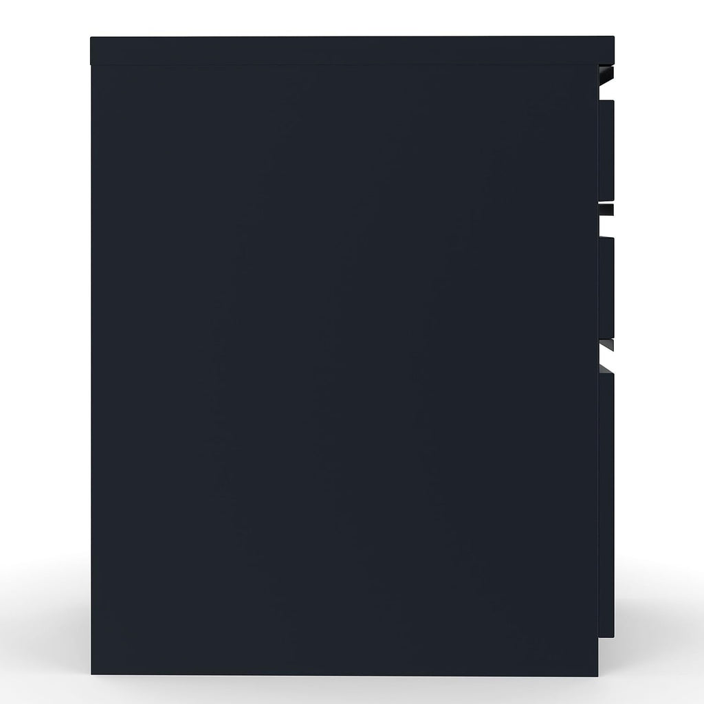 Black 3 Drawer Letter Size Lockable File Cabinet U5497