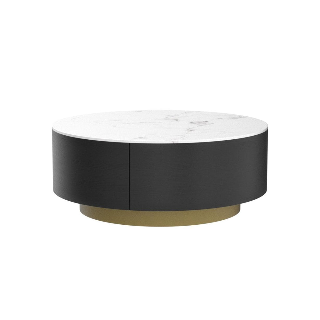 Round Coffee Table with 2 Drawers I872493