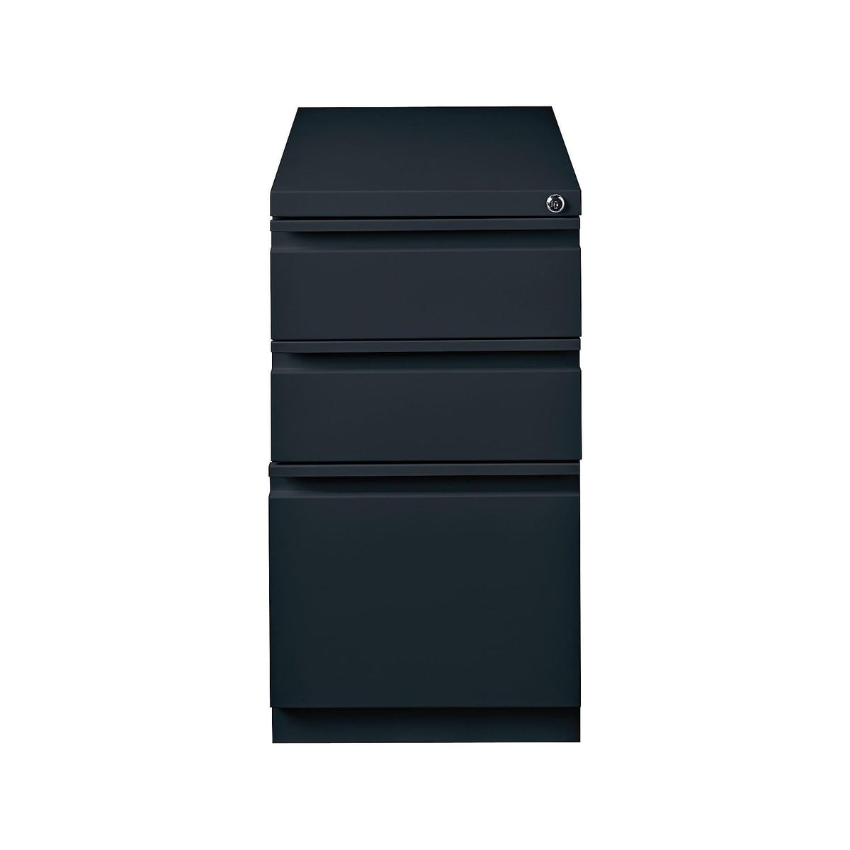 Black 3 Drawer Letter Size Lockable File Cabinet U5497