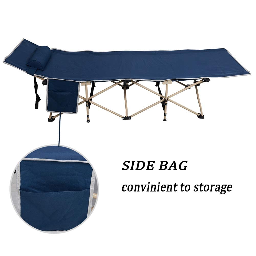 Folding Camping Cot with Carry Bag Pocket Pillow M9323