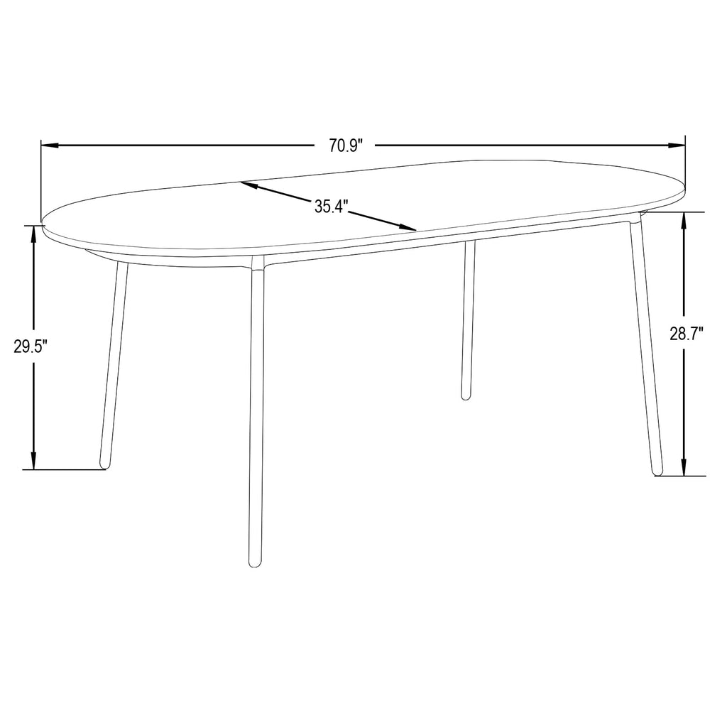 9-Piece Dining Set with 8 Chairs and Oval Table U892814