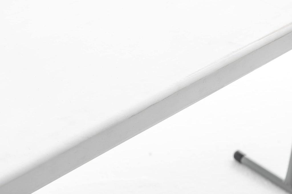 White Granite Plastic Folding Training Table Set of 2 O602