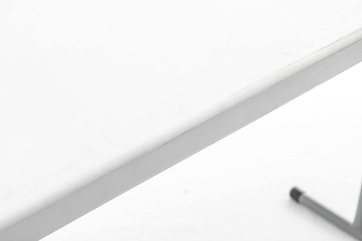 White Granite Plastic Folding Training Table Set of 2 O602