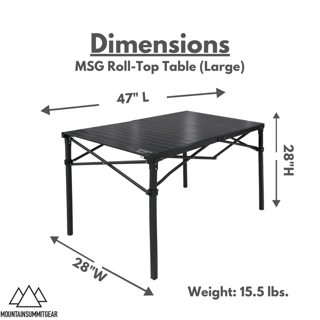Heavy-Duty Roll-Top Aluminum-Top Folding Table K608