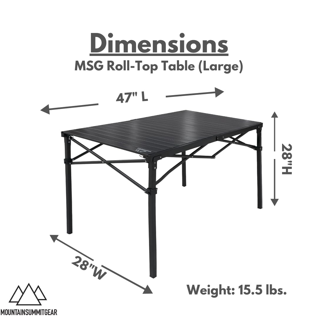 Heavy-Duty Roll-Top Aluminum-Top Folding Table K608