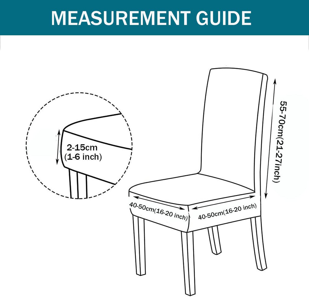 Waterproof Stretch Leather Dining Chair Covers Set of 6 Black Y960
