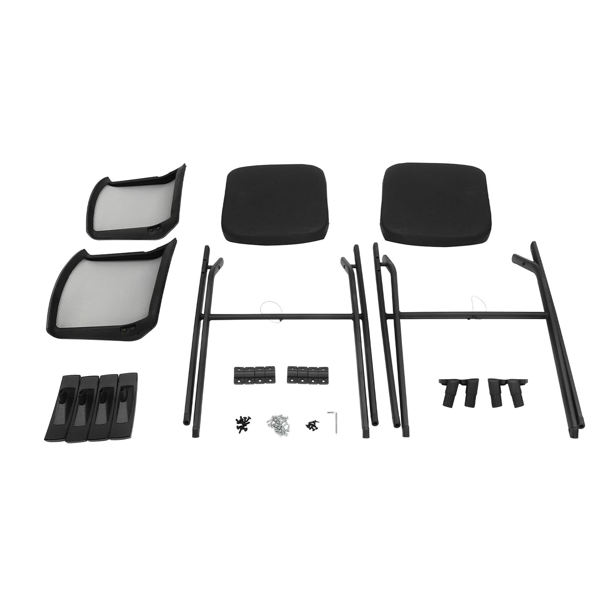 Grey Stackable Folding Mesh Office Chair with Arms T950