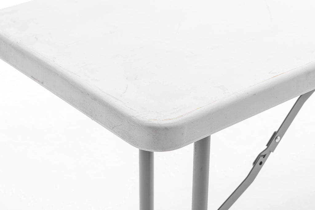 White Granite Plastic Folding Training Table Set of 2 O602