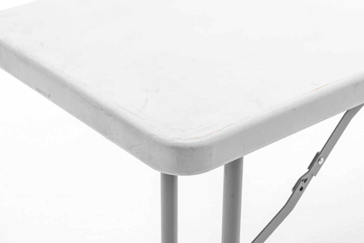 White Granite Plastic Folding Training Table Set of 2 O602