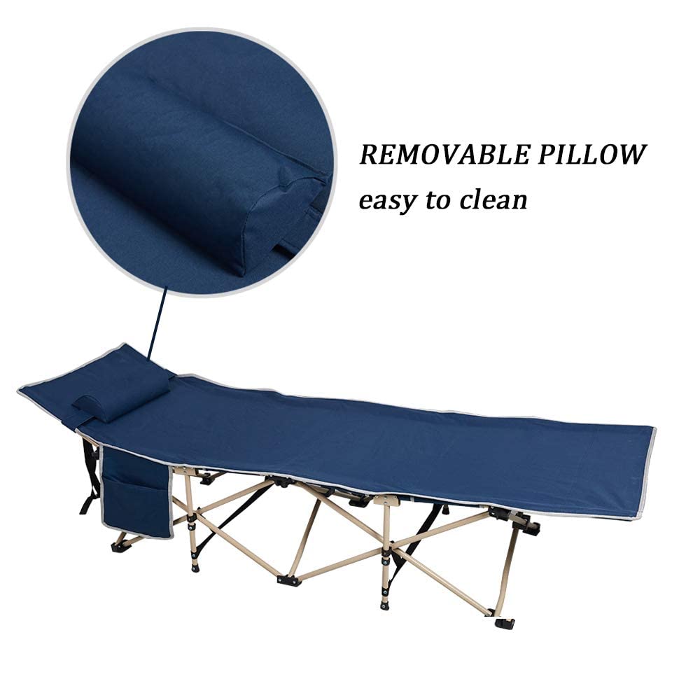 Folding Camping Cot with Carry Bag Pocket Pillow M9323