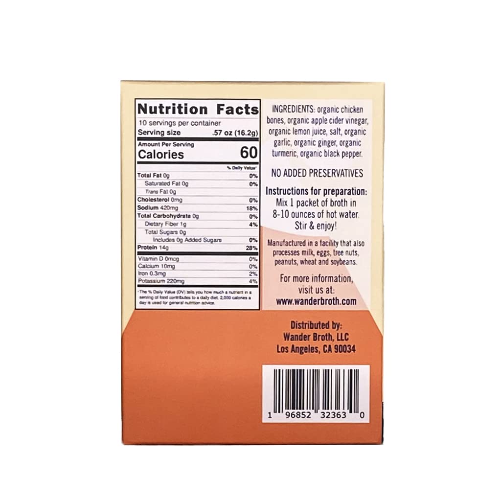 Organic Turmeric Ginger Chicken Bone Broth 10 Pack G281483