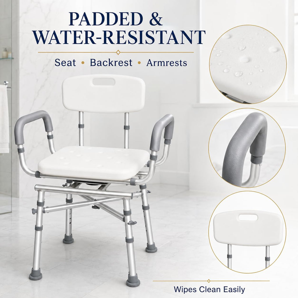 Swivel Shower Chair with Arms D344