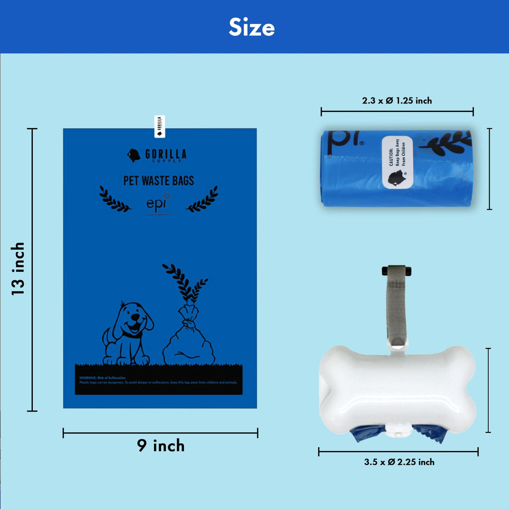 1000 Count Dog Poop Waste Bags with Dispenser F250