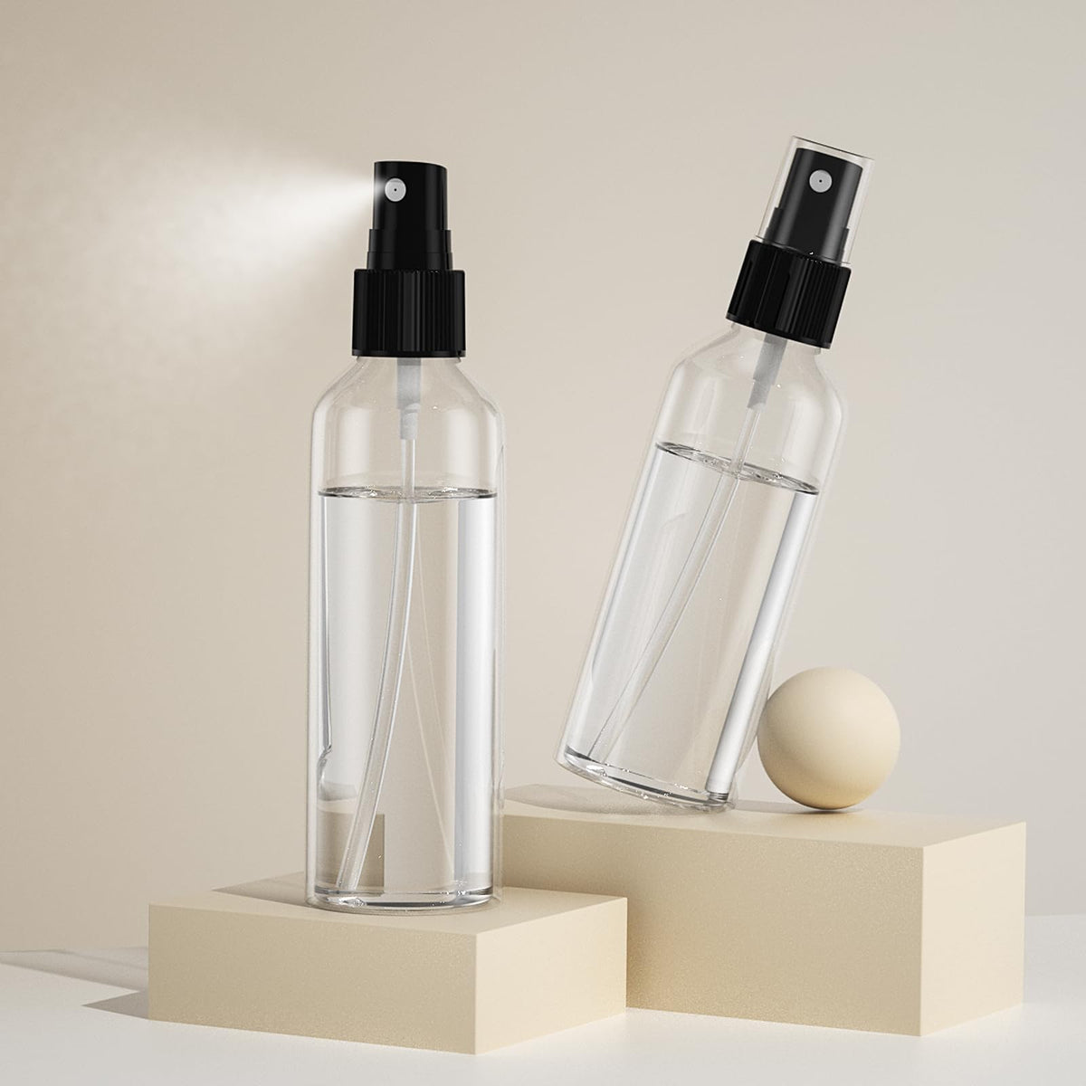 2.7oz/80ml 100PCS Plastic Spray Bottles M1730