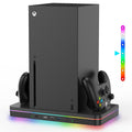 Black Cooling Fan Charging Stand with 3 USB Ports O6248