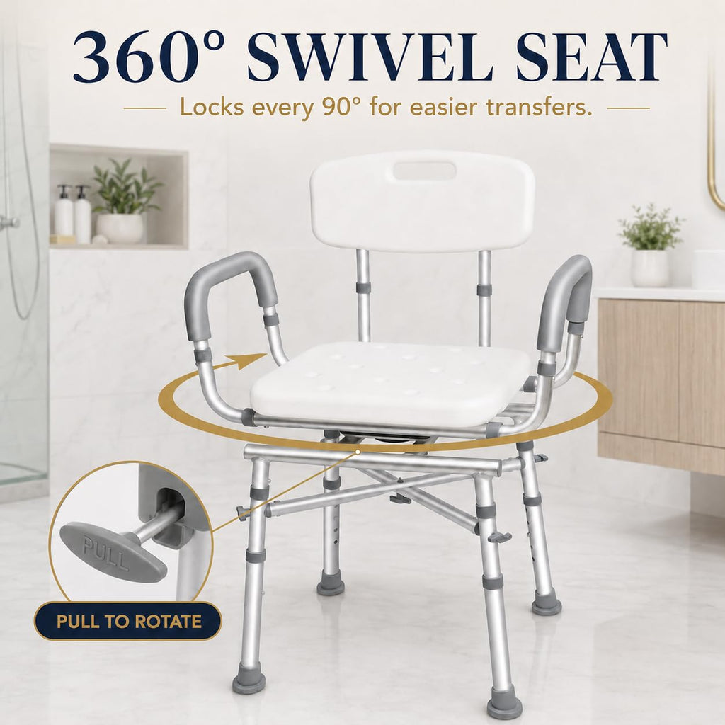 Swivel Shower Chair with Arms D344