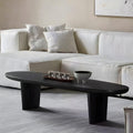 Black Wood Oval Coffee Table 59" L x 19" W x 16" H O5353