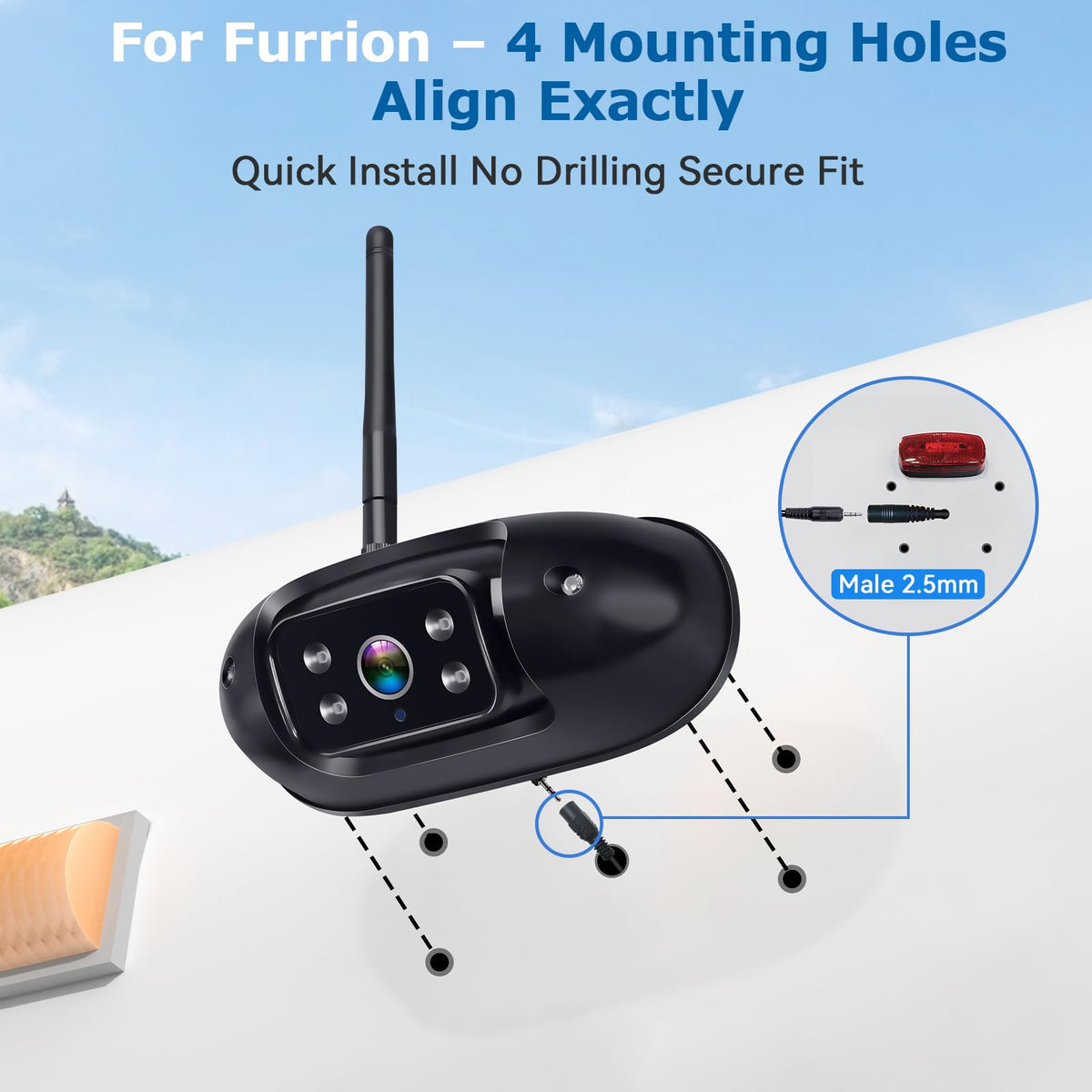 Wireless RV Backup Camera with 7" DVR Monitor C78129