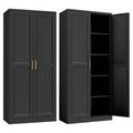 71" Metal Pantry Storage Cabinet with Doors & 4 Adjustable Shelves K475020