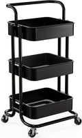 3 Tier Rolling Cart with Handle & 2 Lockable Wheels R100882
