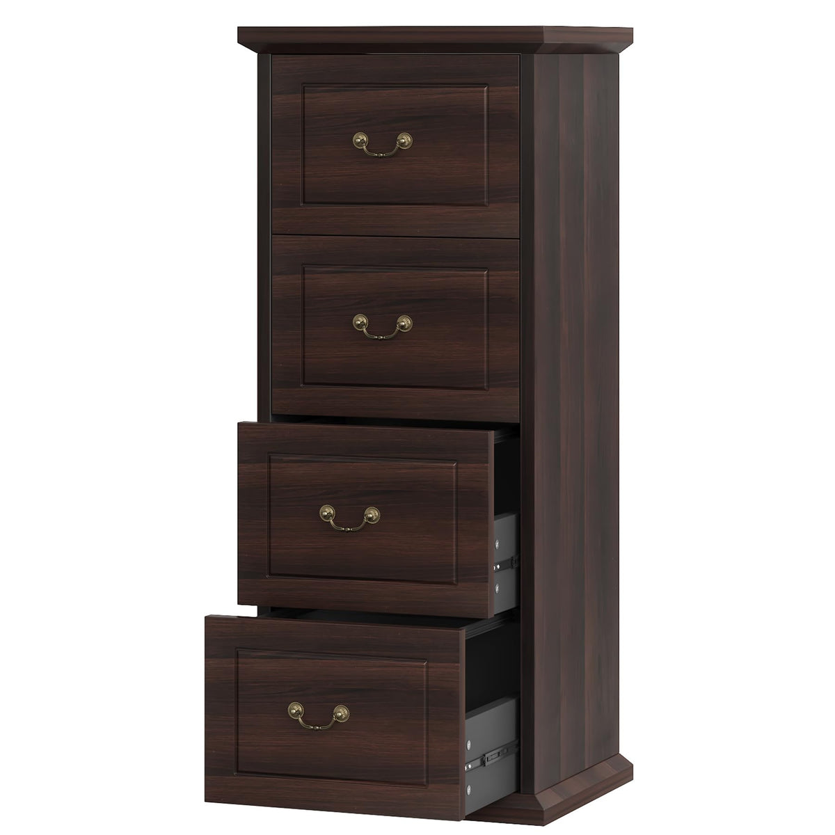 4 Drawer Walnut File Cabinet W4730