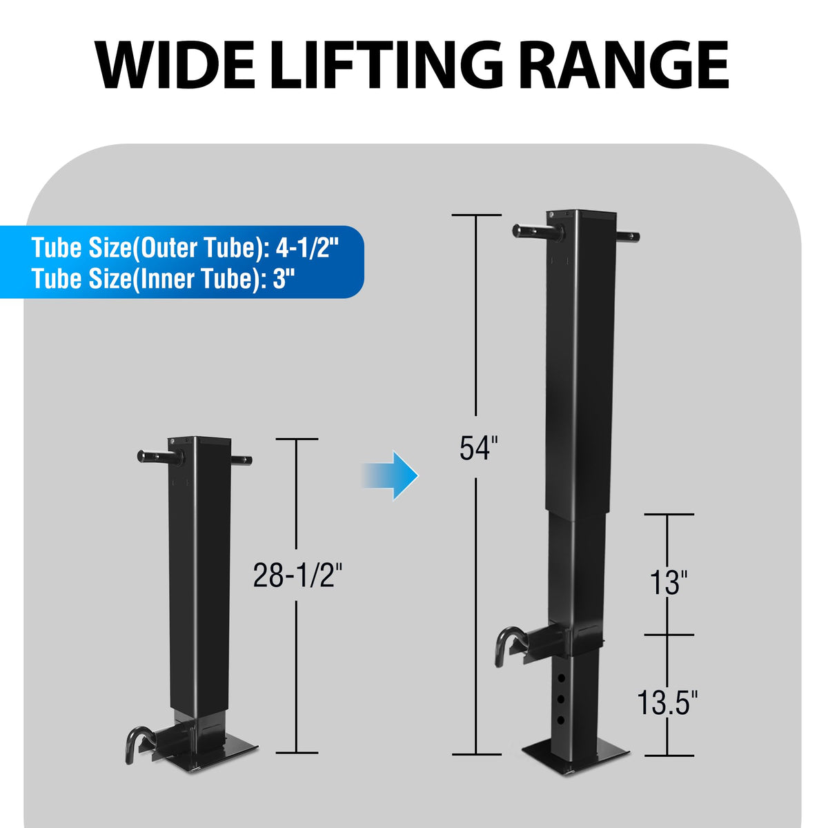 12000lbs Capacity Heavy-Duty Trailer Jack R843