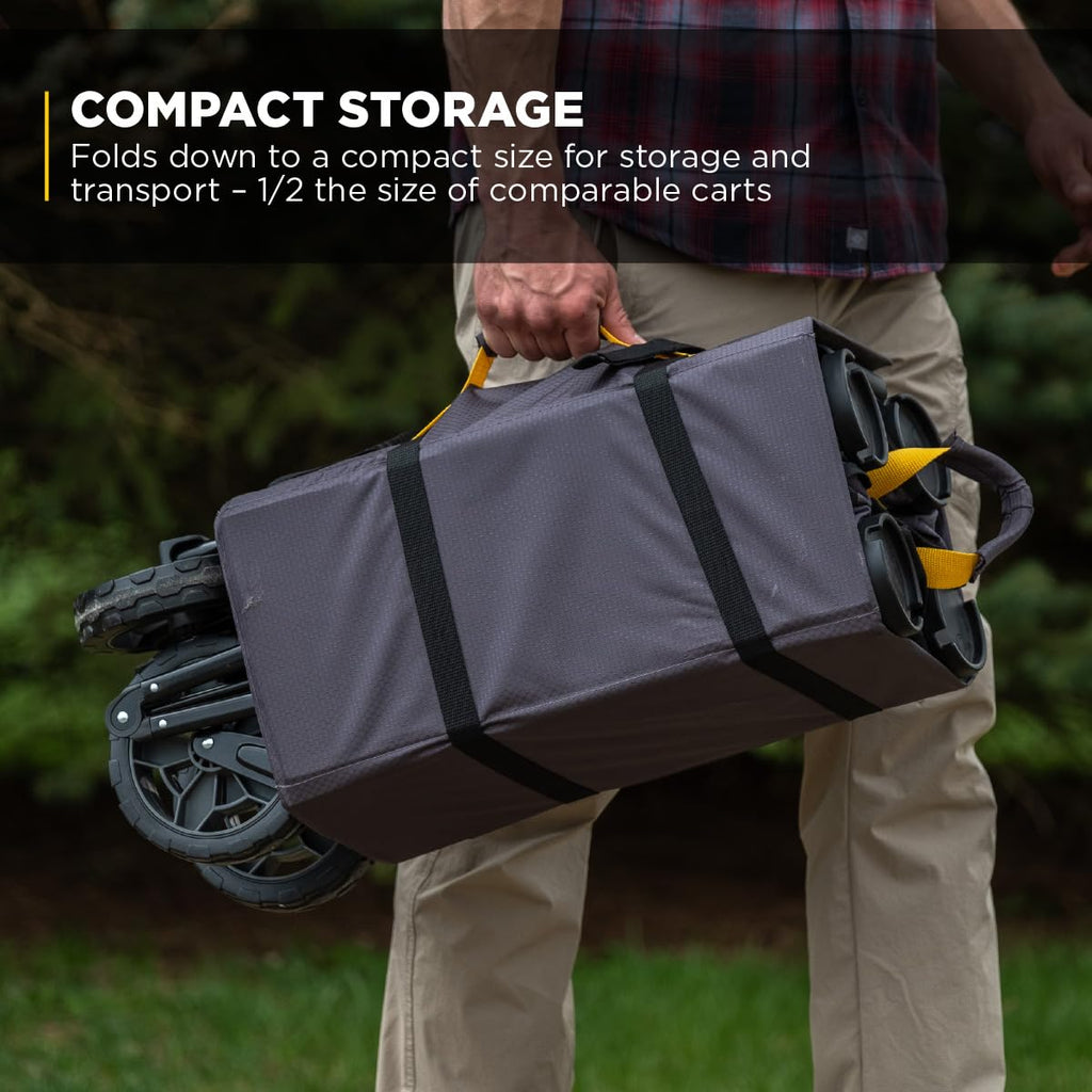 Collapsible Folding Outdoor Utility Wagon, 7 Cu Ft, Black Y8193