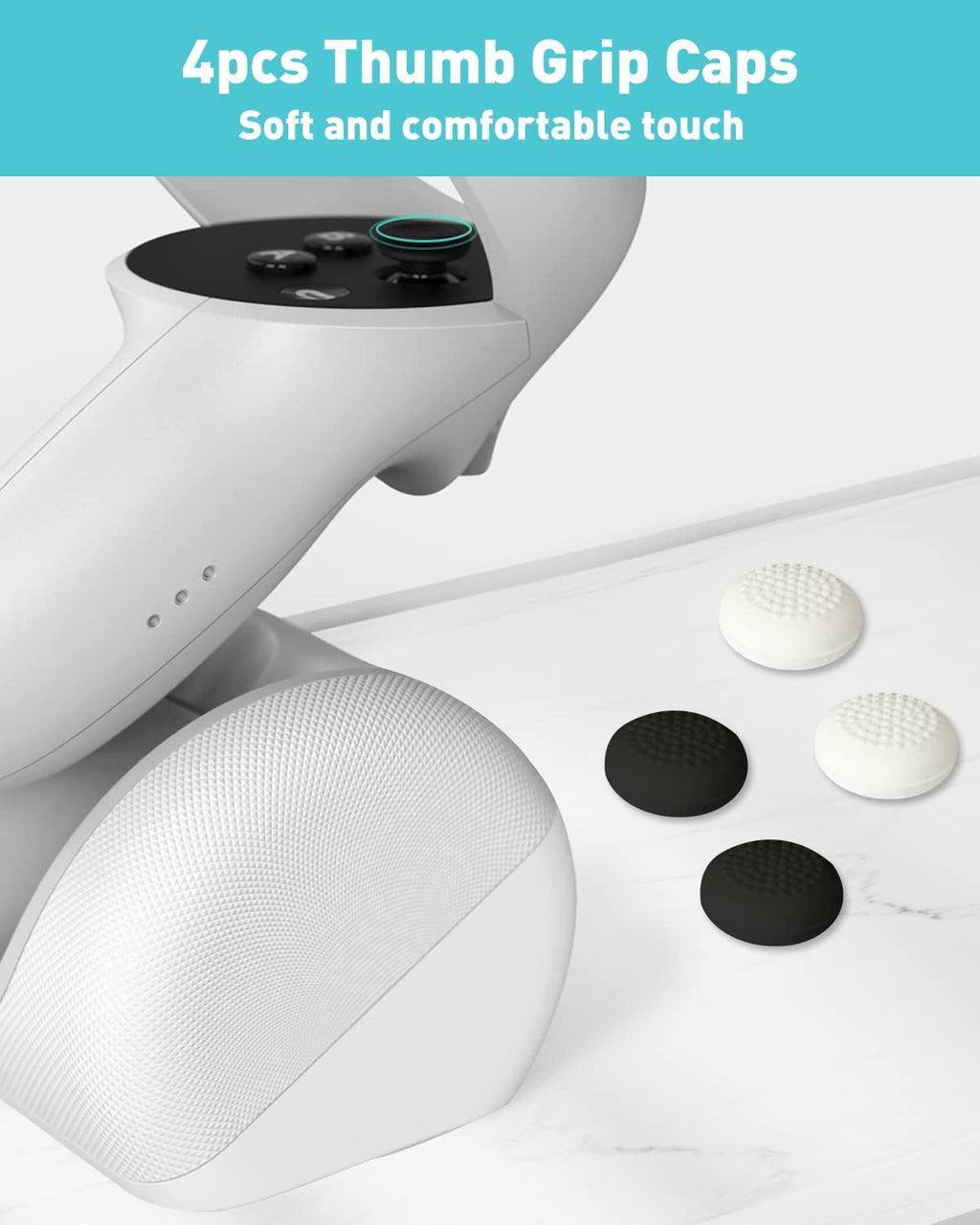 Joystick Replacement Kit for Controller, Include 2 Joysticks, T5 Screwdriver, Tweezer, Pry Tool, 4 Thumbstick Grips U8850