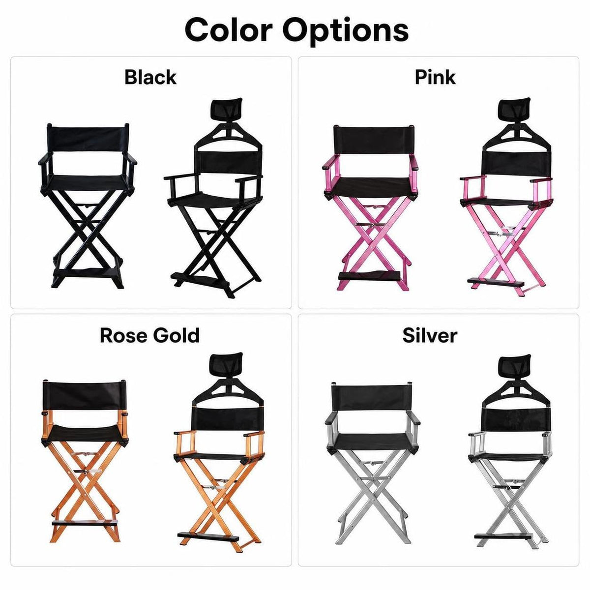 Folding Makeup Artist Chair with Headrest R848557