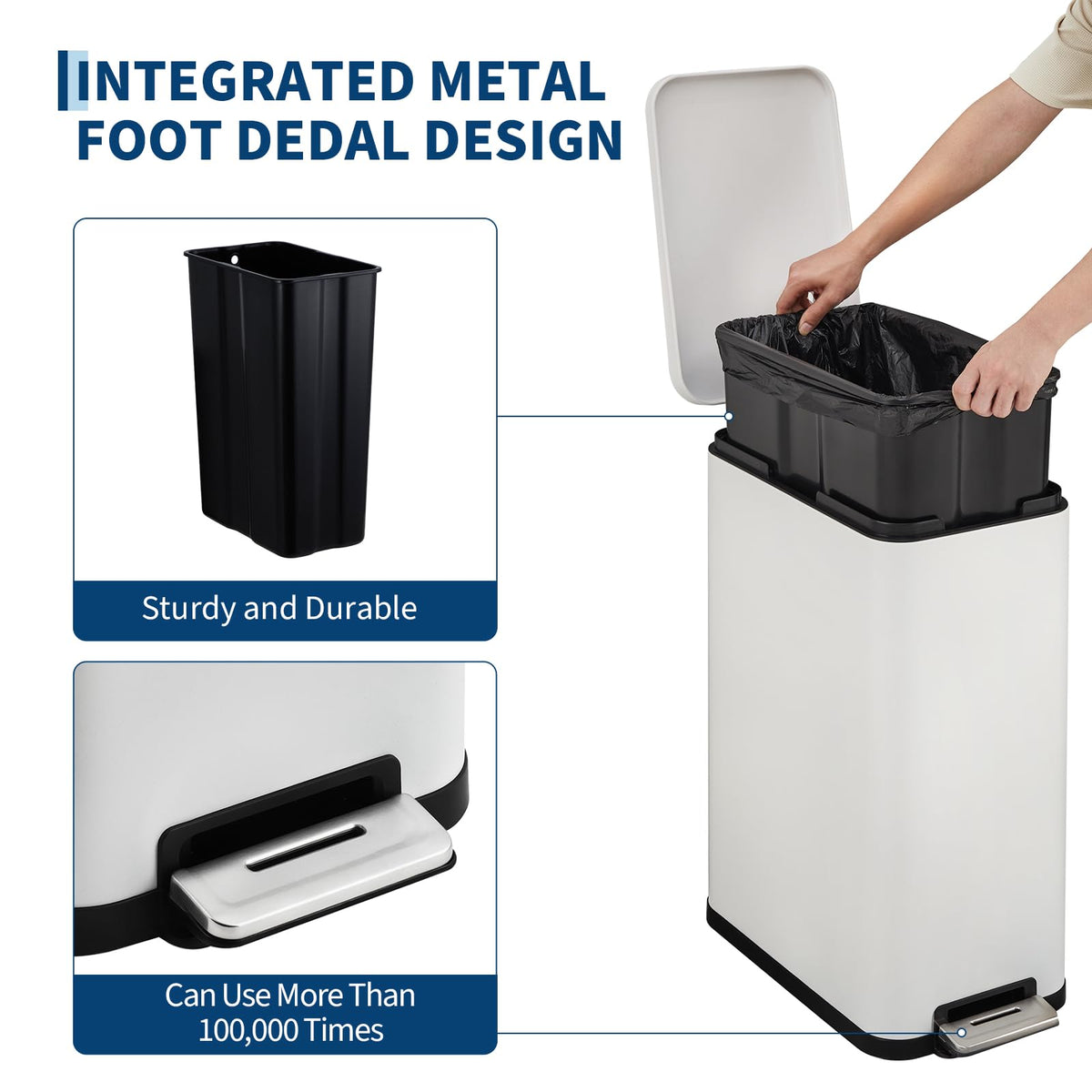 Kitchen Trash Can 13.2 gal Step Soft-Close J1473