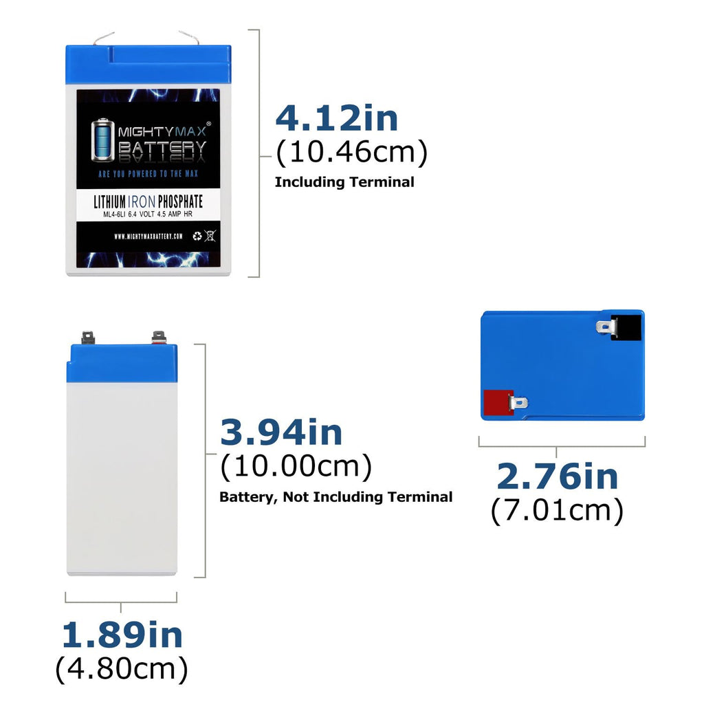 6V 4.5AH Lithium Replacement Battery O72467