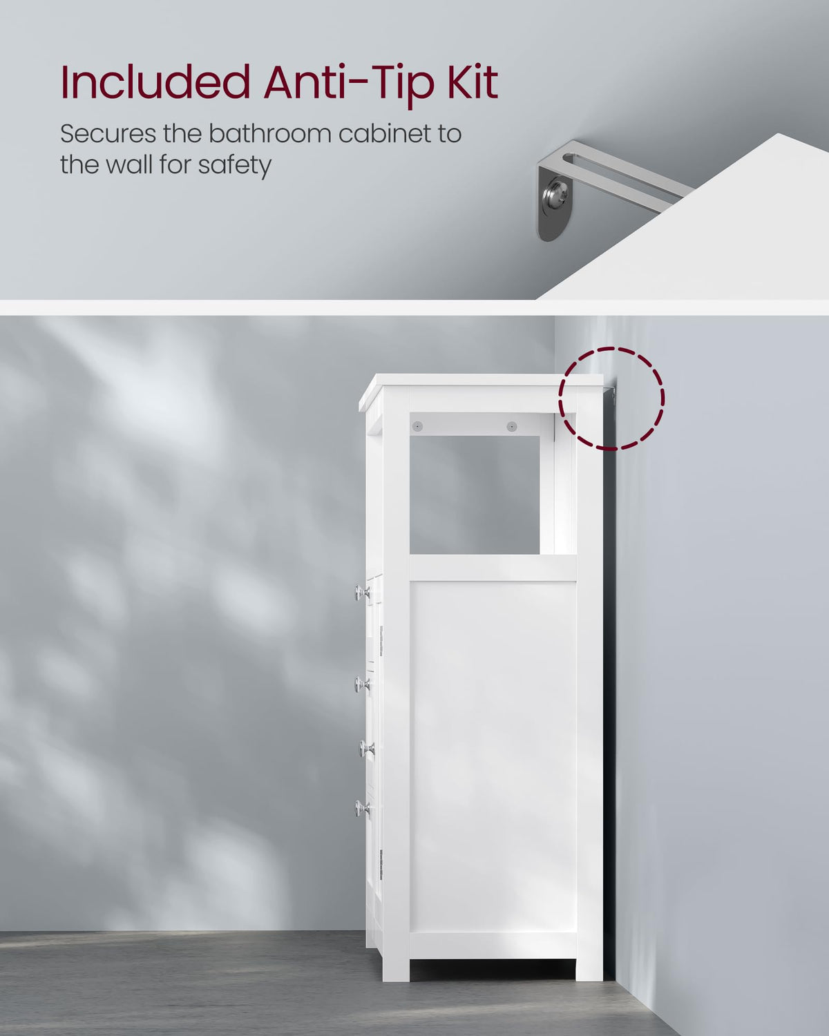 Bathroom Storage Cabinet with 3 Drawers O8701