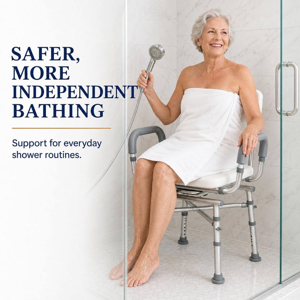 Swivel Shower Chair with Arms D344