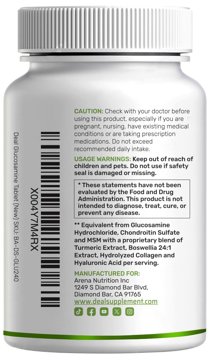 Glucosamine Chondroitin & MSM Complex 240 Tablets S592379
