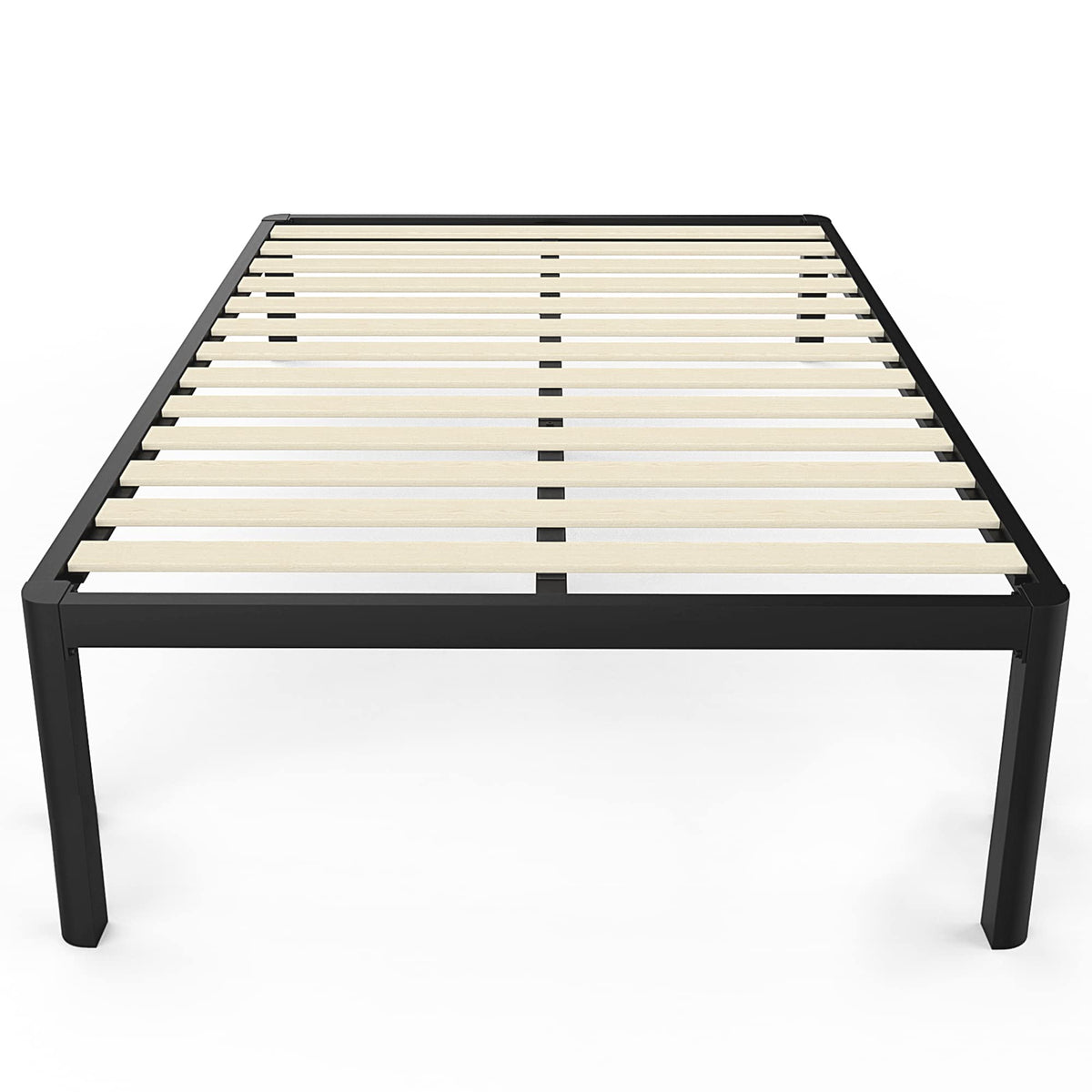 18 Inch Queen Platform Bed Frame with Wooden Slats T4273