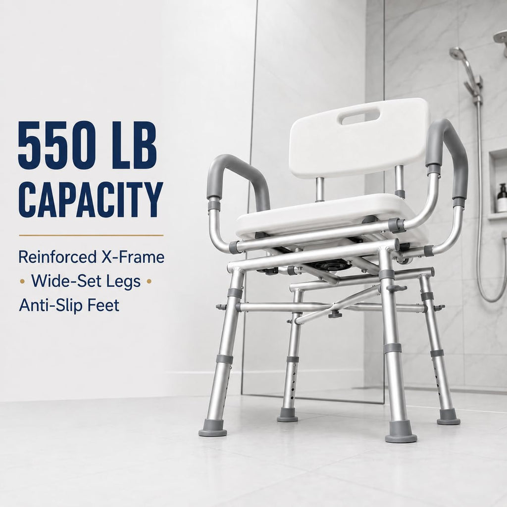 Swivel Shower Chair with Arms D344