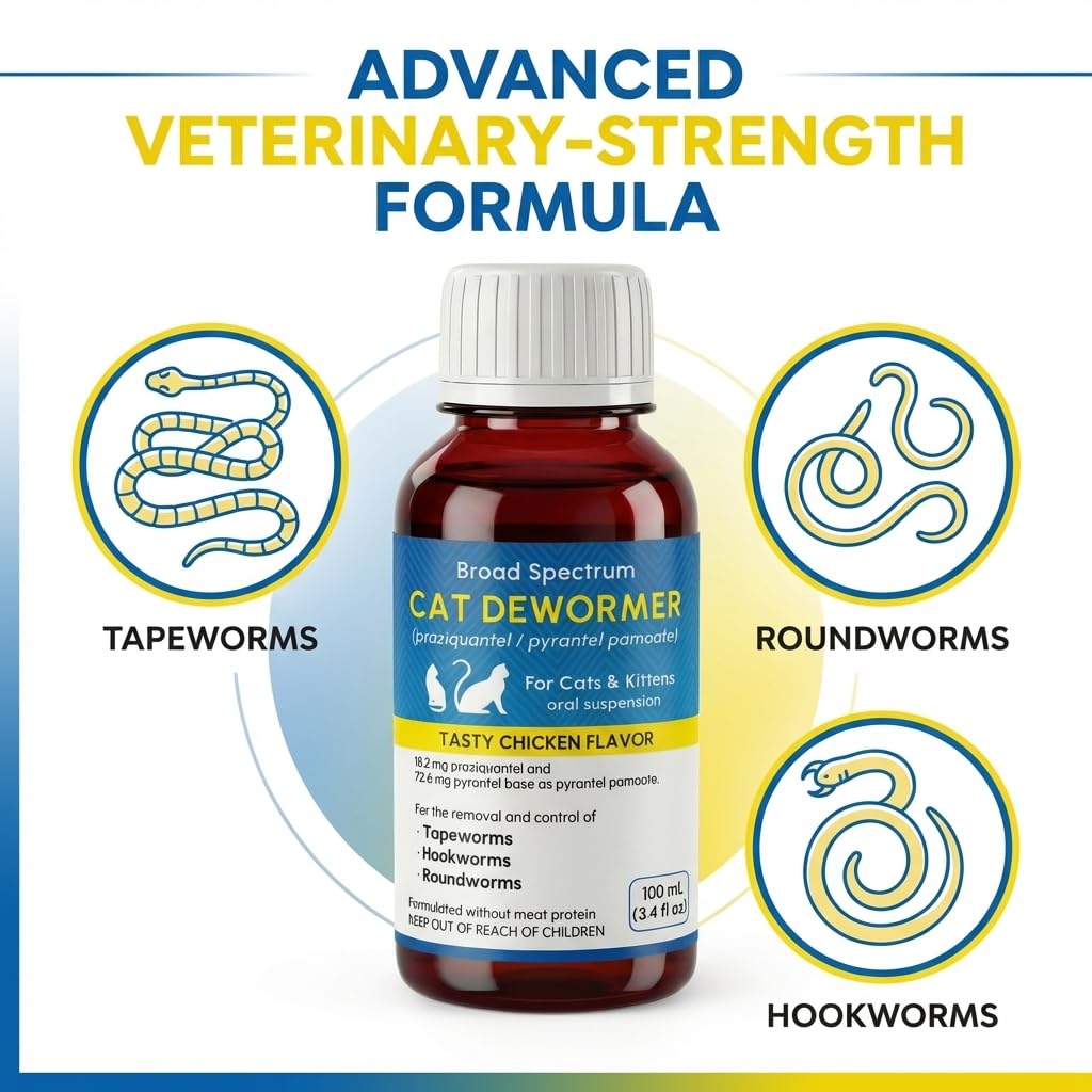 Cat and Kitten Dewormer Oral Suspension 100ml B4061