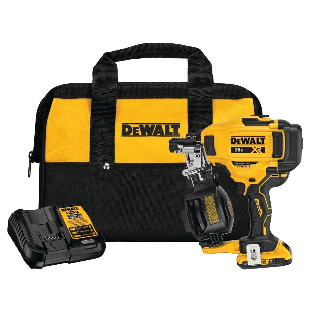 20V MAX Lithium-Ion Cordless Roofing Nailer Kit with Battery Charger and Bag A84850