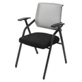 Grey Stackable Folding Mesh Office Chair with Arms T950