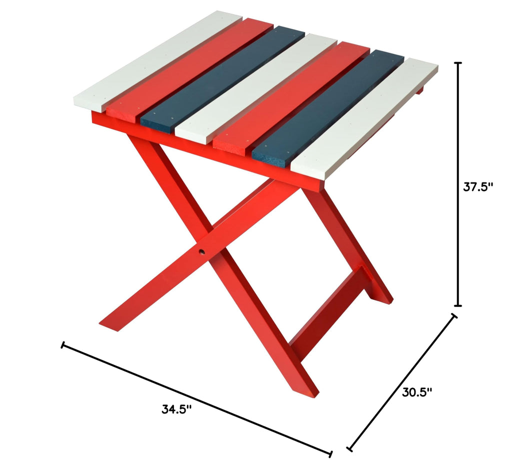 Solid Cedar Adirondack Chair with Bottle Opener and Folding Table K1763