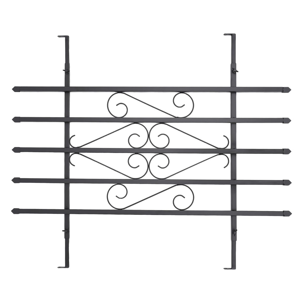 24 x 36 Inch Heavy Duty Iron Window Security Bars, Black 2 Pack X3623