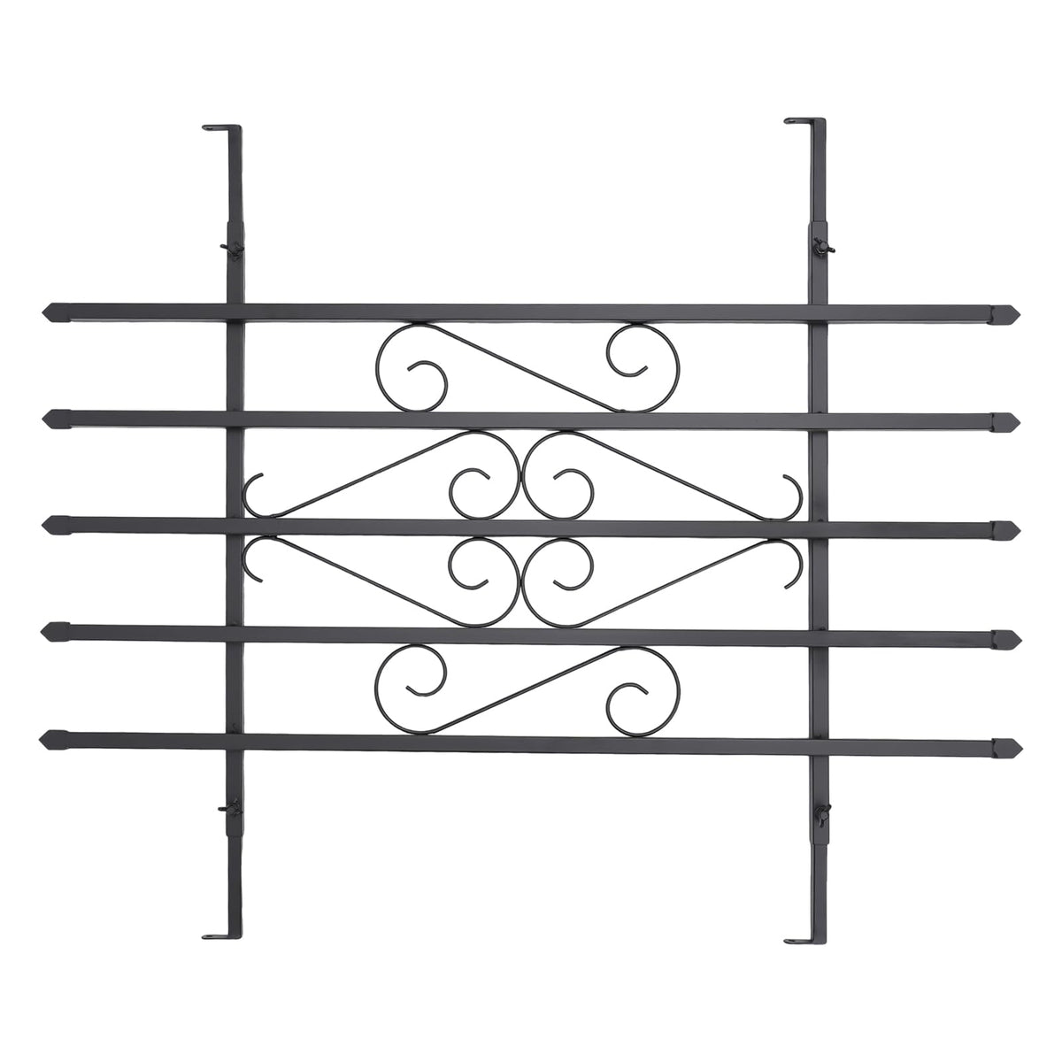 24 x 36 Inch Heavy Duty Iron Window Security Bars, Black 2 Pack X3623