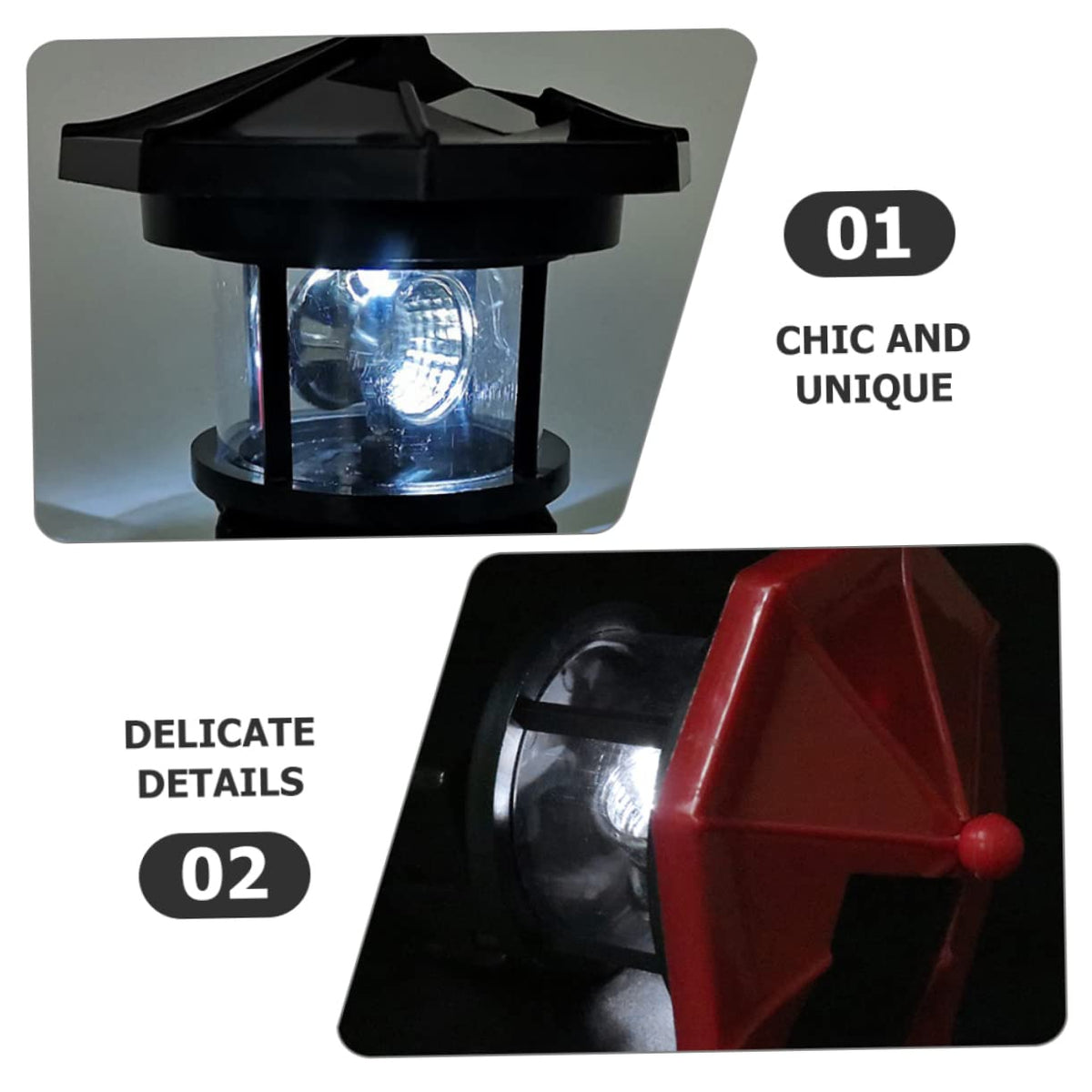 Solar Powered Lighthouse LED Garden Light B318443