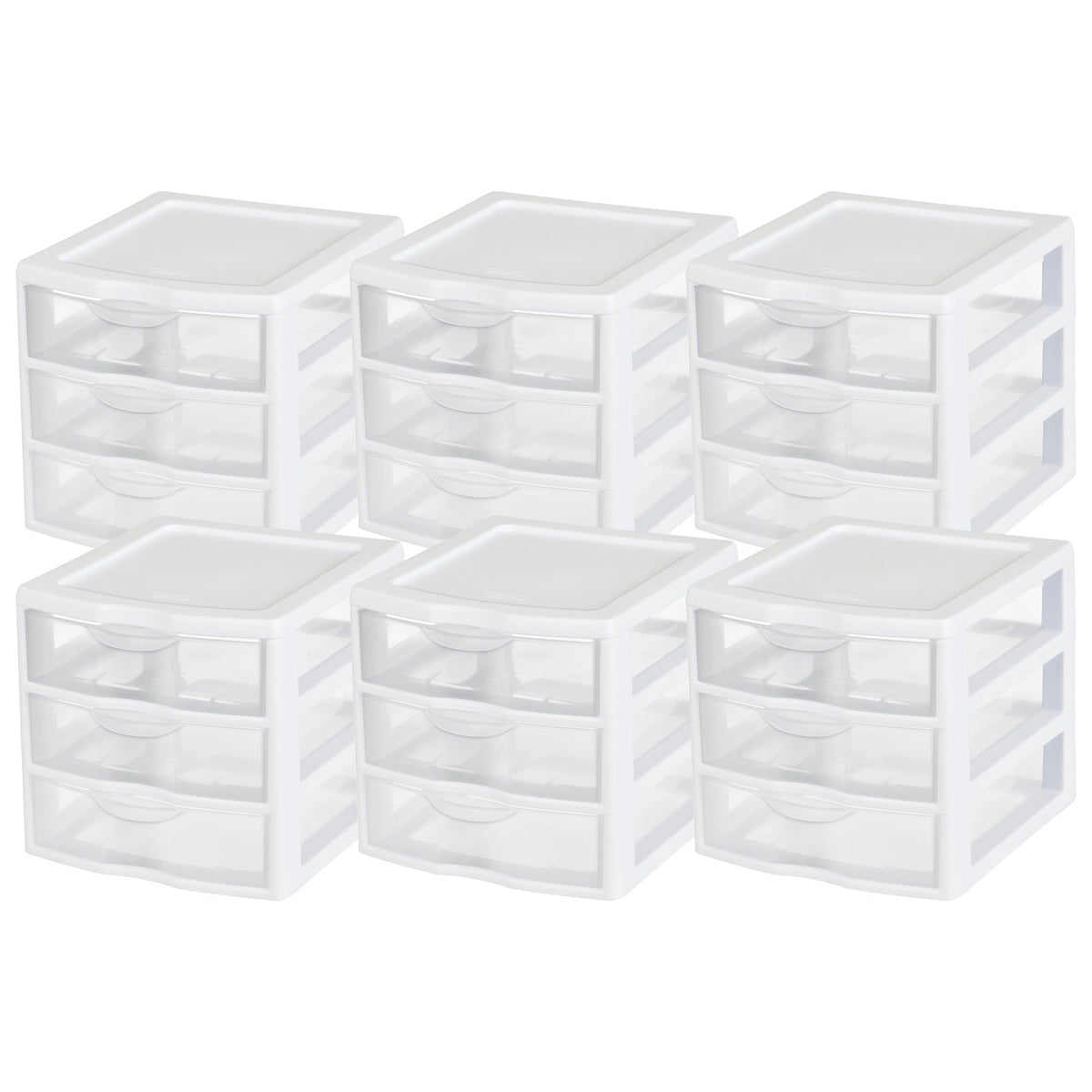 White Plastic 3 Drawer Desktop Storage Unit R85920