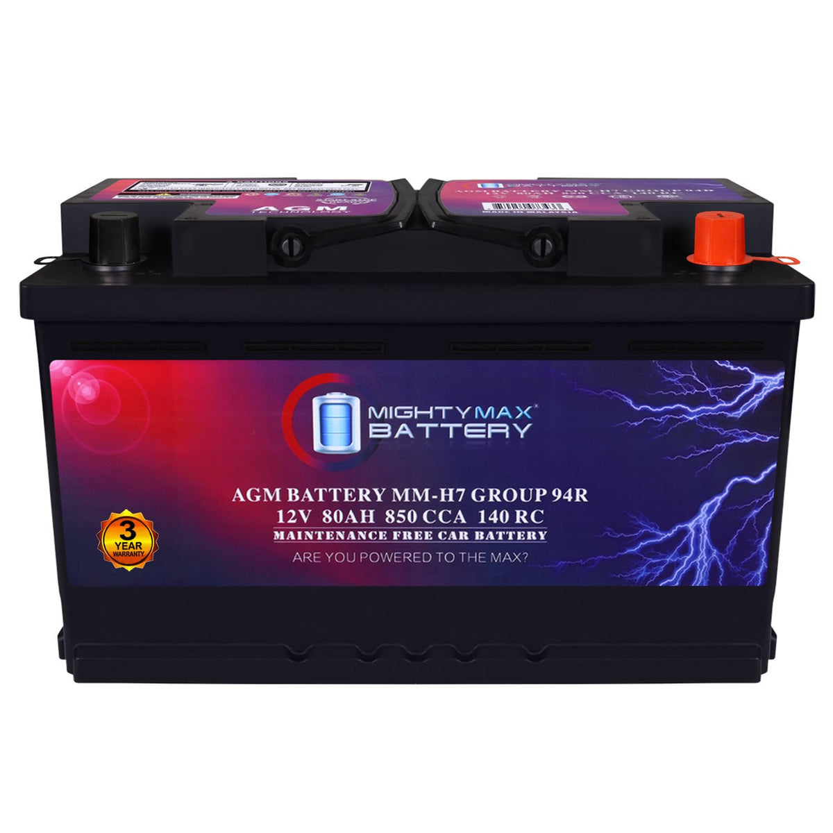 12V 80AH 850 CCA Replacement Battery P484310