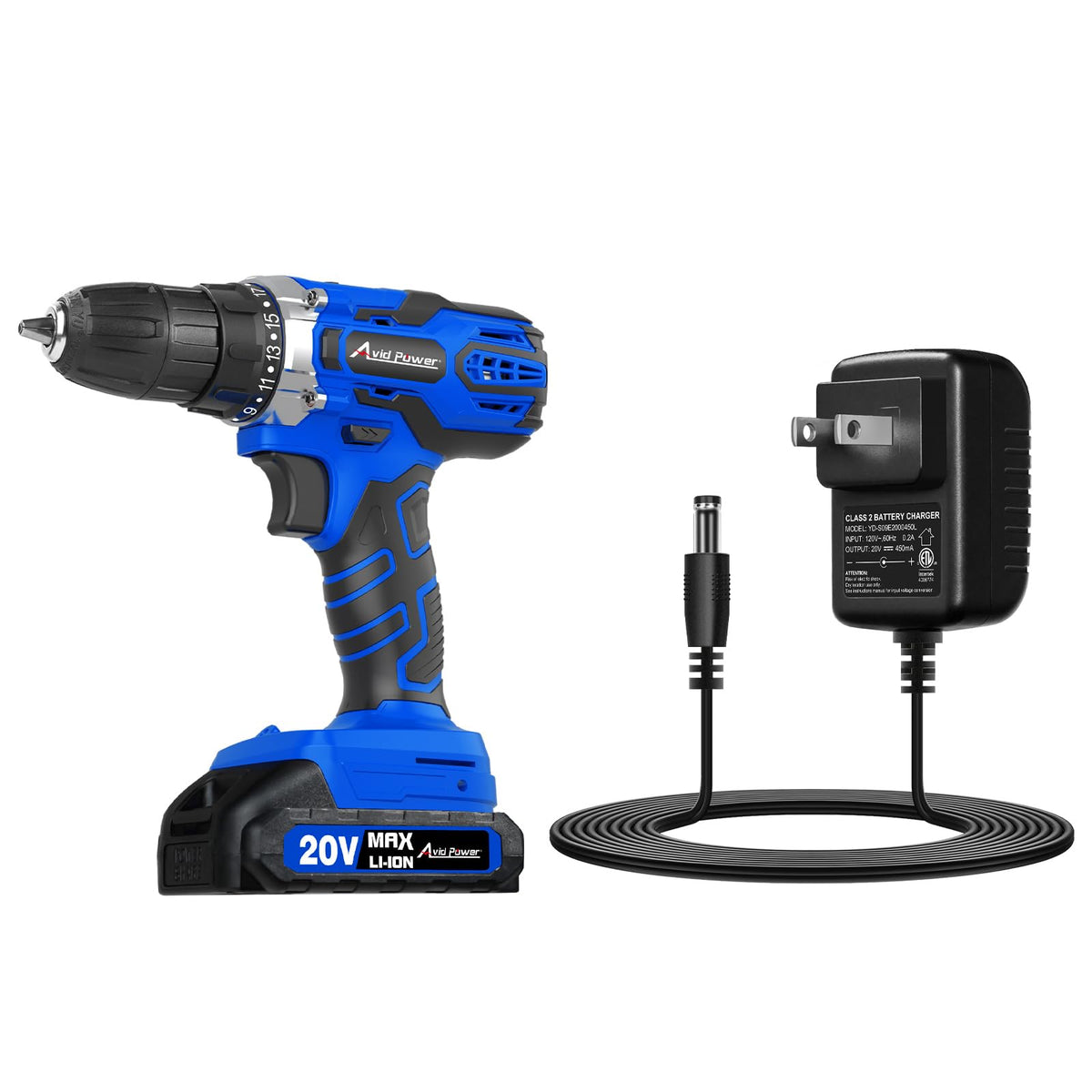 20V Cordless Drill Set with Battery and Charger U8620