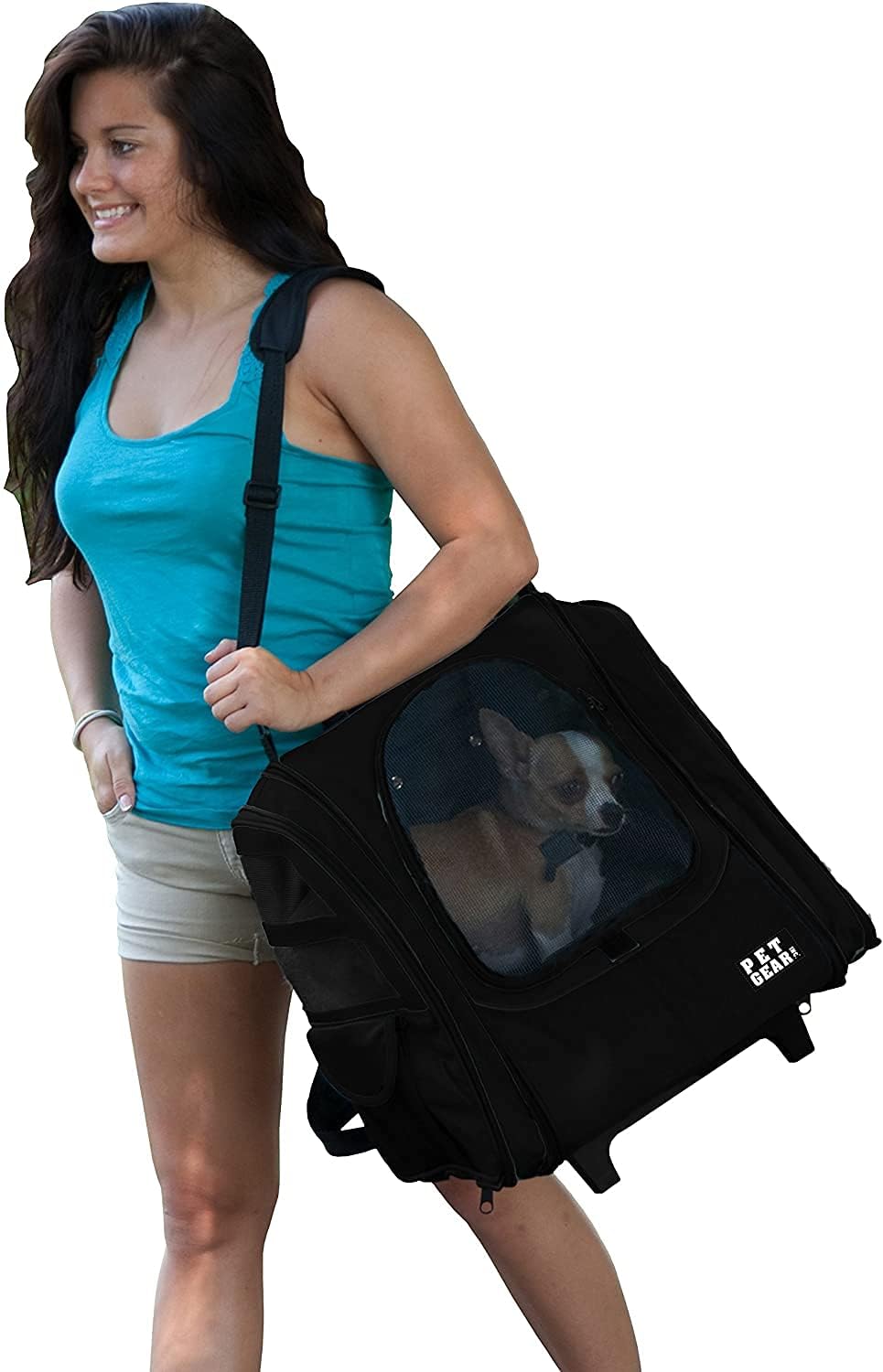 Black Pet Roller Backpack O48201
