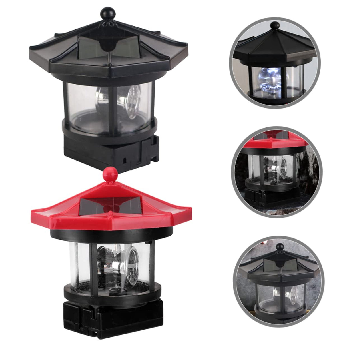 Solar Powered Lighthouse LED Garden Light B318443