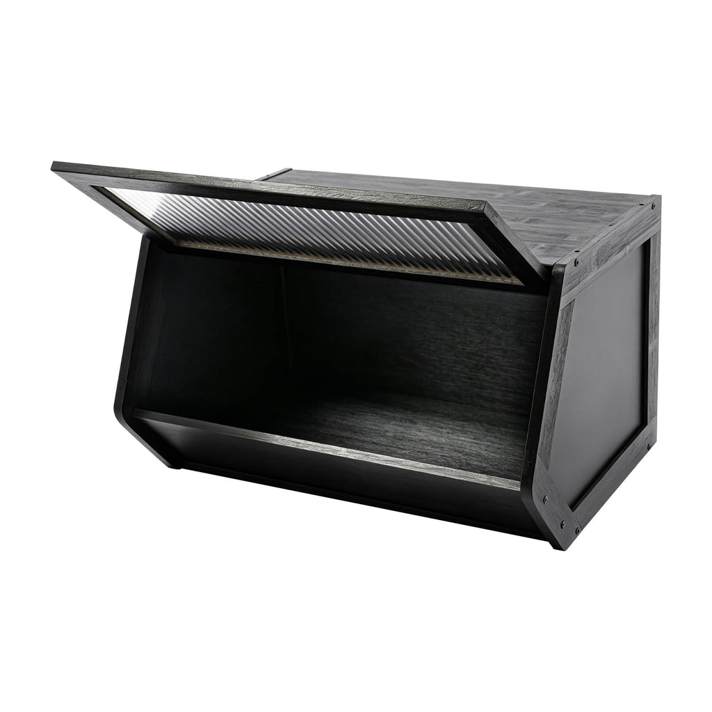 Bamboo Stackable Storage Cabinet with Lid E255975