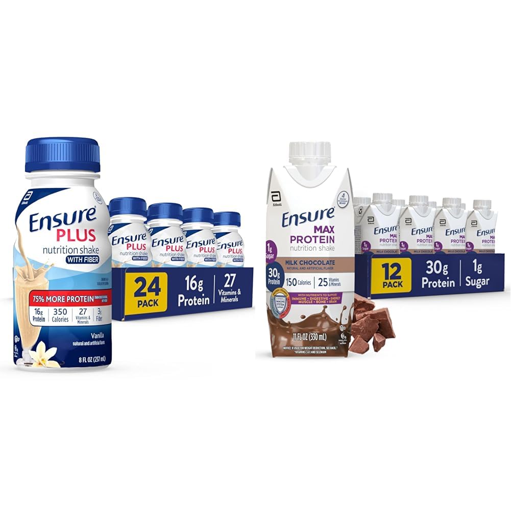 Vanilla Nutrition Shake 24 Pack and Milk Chocolate Protein Nutrition Shake 12 Pack K72328